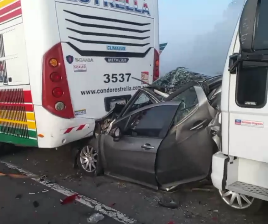 Dos personas murieron en un choque múltiple en el puente Zárate Brazo Largo