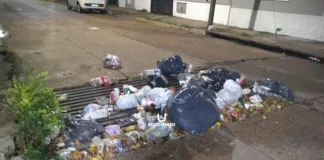 Luego de la gran caída de agua, así quedo una tradicional esquina
