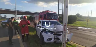 Dos personas heridas en despiste de auto en la Autovía