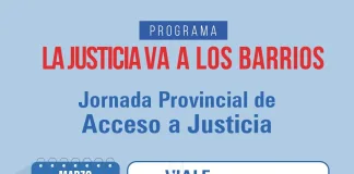 “La Justicia va a los barrios”: mañana, martes, en Tabossi