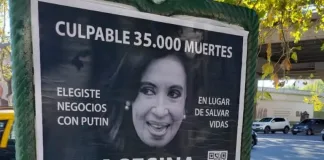 Imputaron a cuatro hombres por los afiches contra Cristina Kirchner