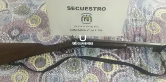 Villa Elisa: La policía recupero un arma de fuego sustraída de un domicilio