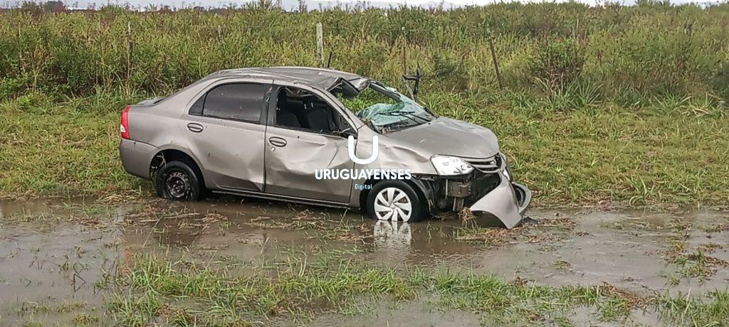 Despiste y vuelco en ruta 39