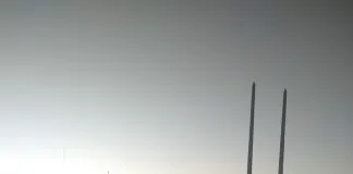 Accidente en el monumento Urquiza