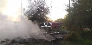 Se incendio una vivienda en el Ex-circuito Mena