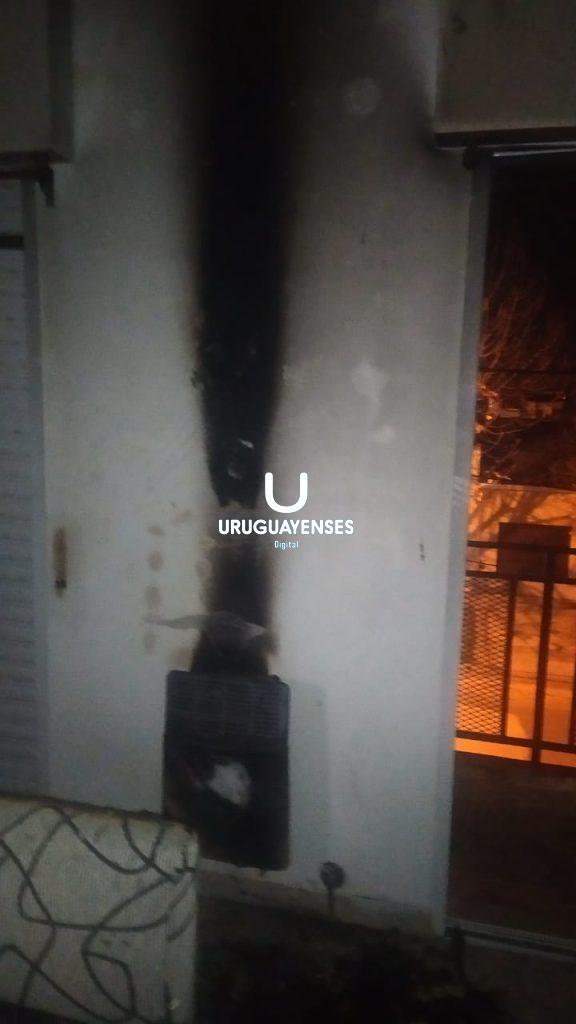 Bomberos intervinieron en la explosión de un calefactor donde  estaba secando la ropa