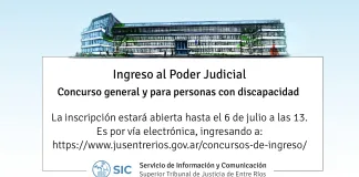 Se abrió la inscripción para el concurso abierto de ingreso como escribiente al Poder Judicial