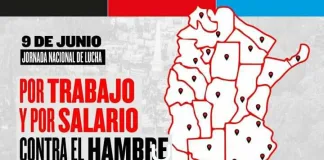 Jueves 9 de junio: Jornada Nacional Piquetera