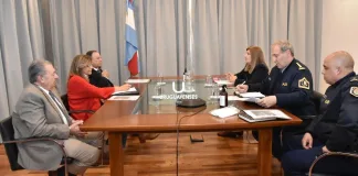 La Sala Penal del STJ se reunió con la ministra de Gobierno y los jefes de la Policía de la provincia y de la División 911