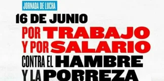 Este jueves, Jornada de lucha en Entre Ríos y TODO el PAÍS por Trabajo y Salario, Contra el Hambre y la Pobreza
