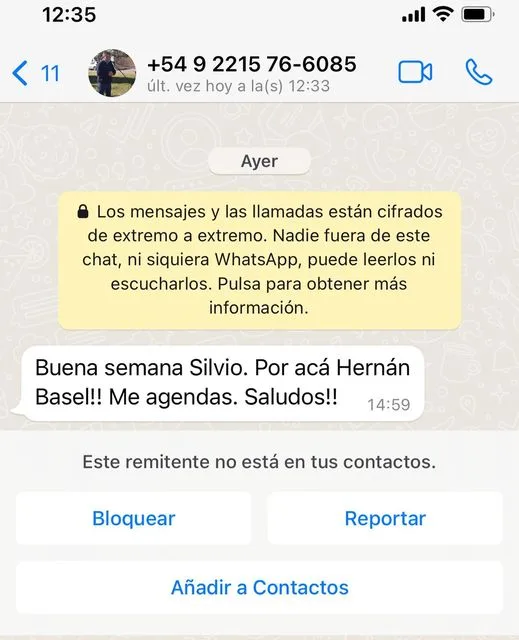 Delincuentes accedieron a los contactos del Intendente de Basavilbaso