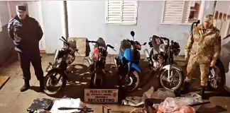 Concordia: Vieron la policía, huyeron dejando armas y bultos de carnes