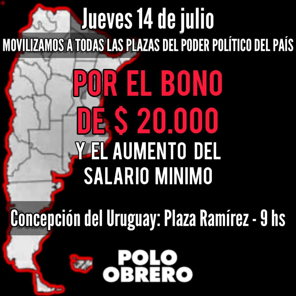 Hoy movilización Nacional en todas las Plazas del País