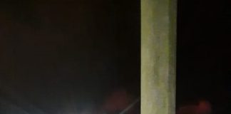 Un hombre se chocó de frente con una columna de media tensión