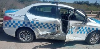 Persecución en ruta 1, evadió el control policial y chocó una patrulla, iba cargado de droga