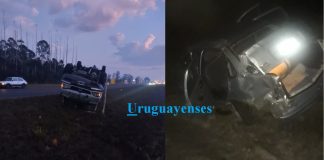Día de despiste y vuelco en la Autovía Artigas