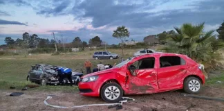 Accidente con heridos graves, tres vehículos de federación involucrados en ruta 44