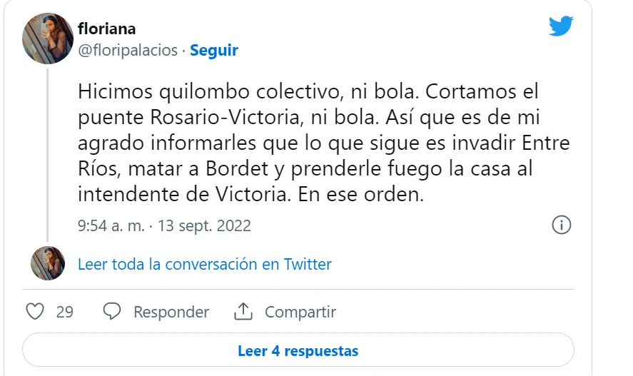 Amenazaron de muerte al gobernador Bordet