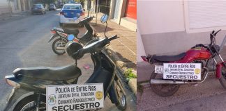 Dos motos recuperadas