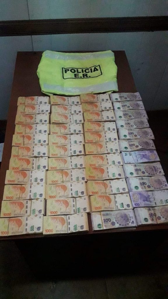 Secuestran millonaria suma de dinero  en el puesto caminero Gualeguaychú