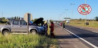 Concepción del Uruguay: Una camioneta despistó en el rulo