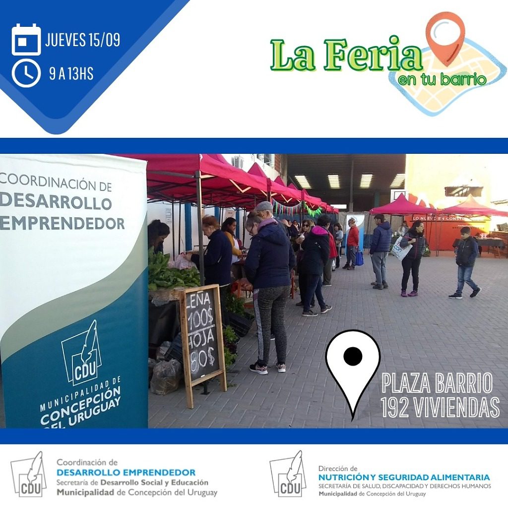 «La Feria en tu Barrio» llega nuevamente al barrio 192 Viviendas