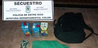 Colón: Un mayor y dos menores fueron interceptados con elementos sustraídos