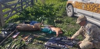 Cazadores furtivos fueron detenidos en una reserva natural