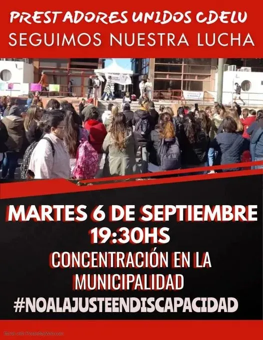 El partido Obrero acompaña a los prestadores en Discapacidad este martes