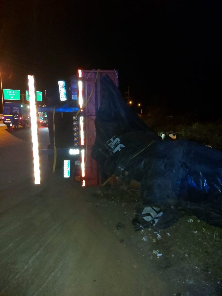 Vuelco en la Autovía Gervasio Artigas