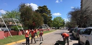 Comenzaron los trabajos iniciales para remodelar el pavimento del Yrigoyen