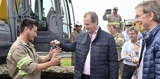 Bordet y Bahillo inauguraron la readecuación del camino que une las rutas 127 y 12 en el departamento La Paz