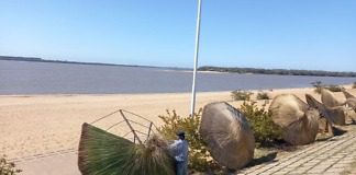 Continúa el mantenimiento y embellecimiento de la Isla del Puerto