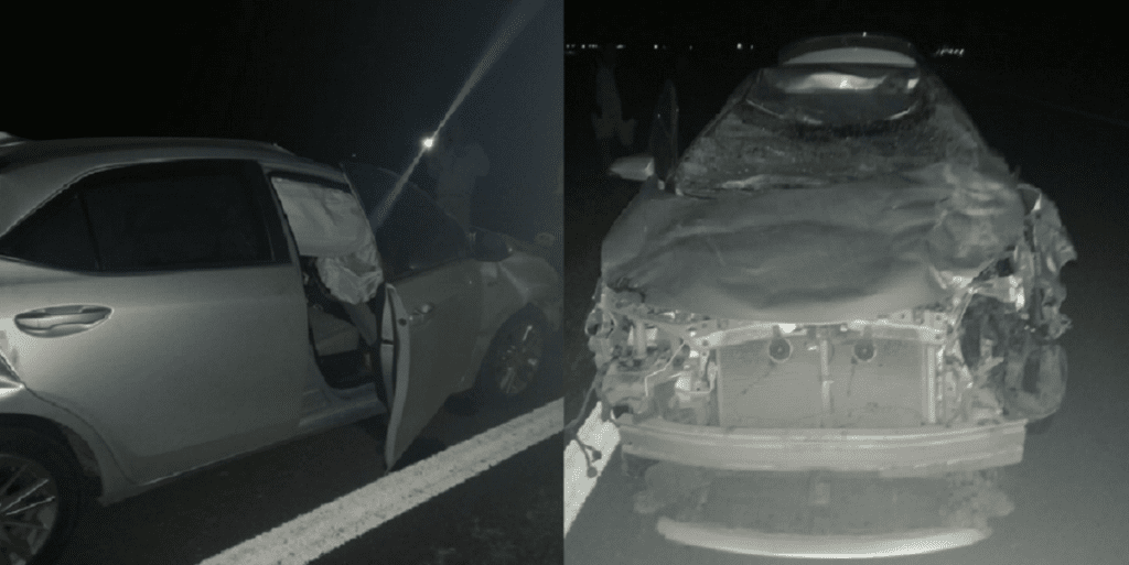 Un auto chocó un caballo en la Autovía Nacional 18