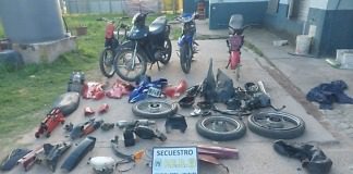 Padre denunció a su hijo por el robo de motos, se encontraron con Motopartes y rodados recientemente robados