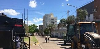 Información del avance re pavimentación Bv. Yrigoyen