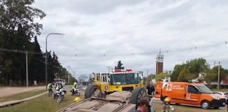 Vuelco en el acceso a Colón por ruta 135