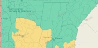 Emitieron alerta por tormentas y ocasional caída de granizo