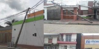 Engancho cables telefónicos, siguió su marcha, siendo interceptado en ex ruta N° 18