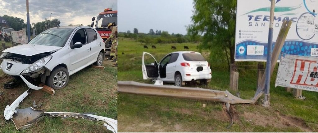 Despiste en ex Ruta Provincial 26, altura ingreso al Balneario San José