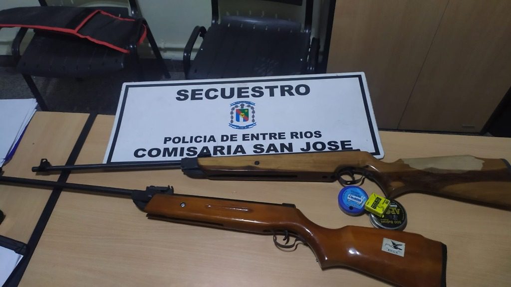 <strong>San José: En allanamiento por una causa de violencia familiar se secuestró dos armas</strong>
