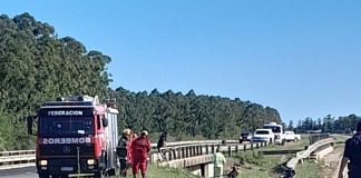 Un camionero perdió la vida al despistar y volcar en la Autovía