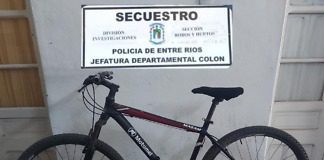 Recuperan en Colón una bicicleta robada en Concepción del Uruguay