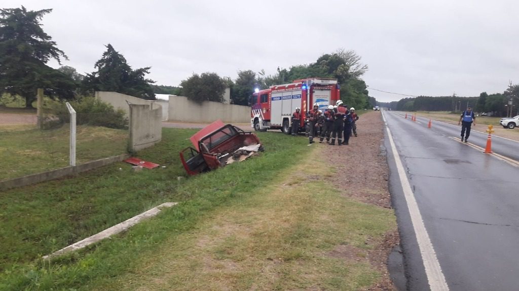 Un lesionado en un despiste en Ruta 130