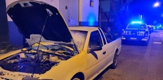 Principio incendio en una camioneta