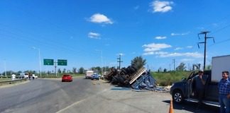 Vuelco de un camión con lesionados en el acceso a Chajarí