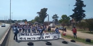 Este jueves se realizó la protesta piquetera del polo Obrero
