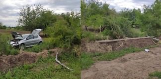 Conductor perdió el control y chocó contra un poste luz