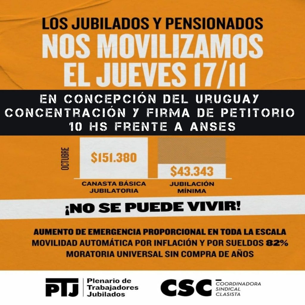 Los jubilados se movilizan en todo el país porque con 43 mil pesos no se puede vivir