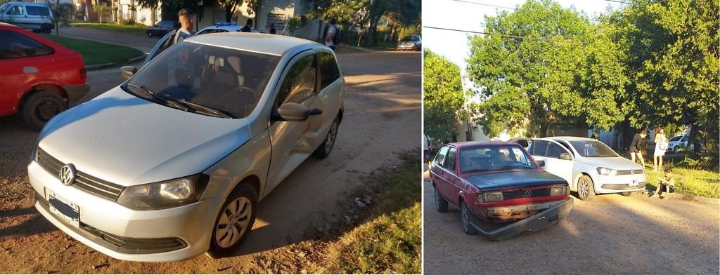 Colón:  Accidente vial involucro a dos Volkswagen gol